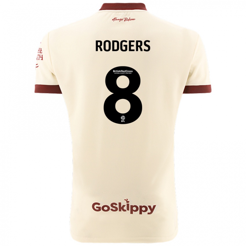 Niño Camiseta Amy Rodgers #8 Crema Blanco 2ª Equipación 2024/25 La Camisa Perú