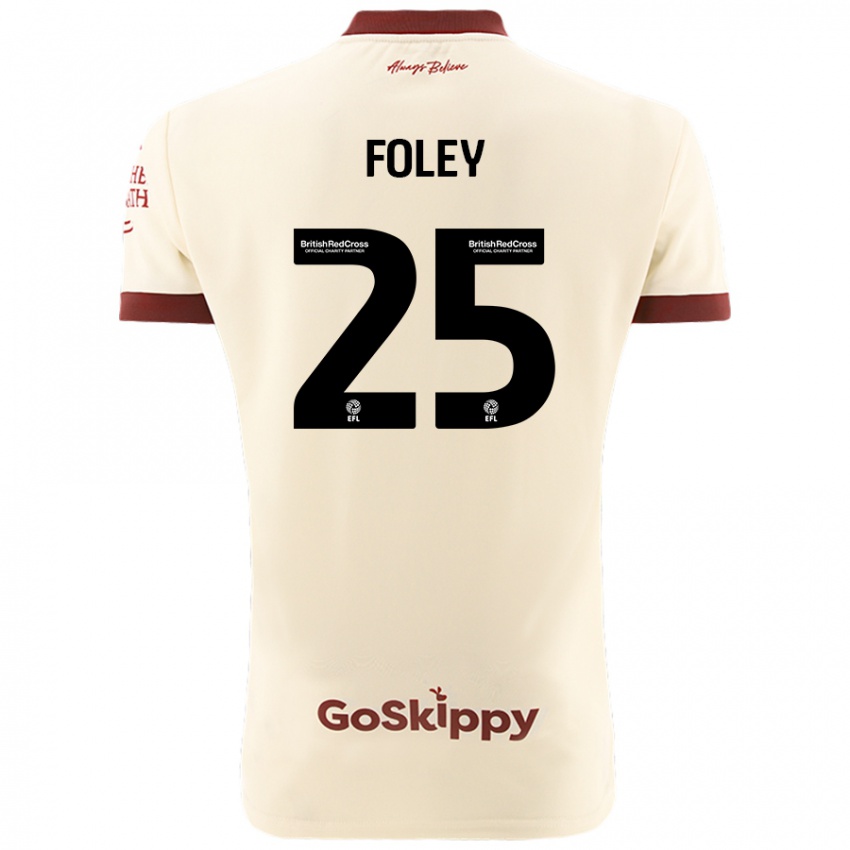 Niño Camiseta Erin Foley #25 Crema Blanco 2ª Equipación 2024/25 La Camisa Perú