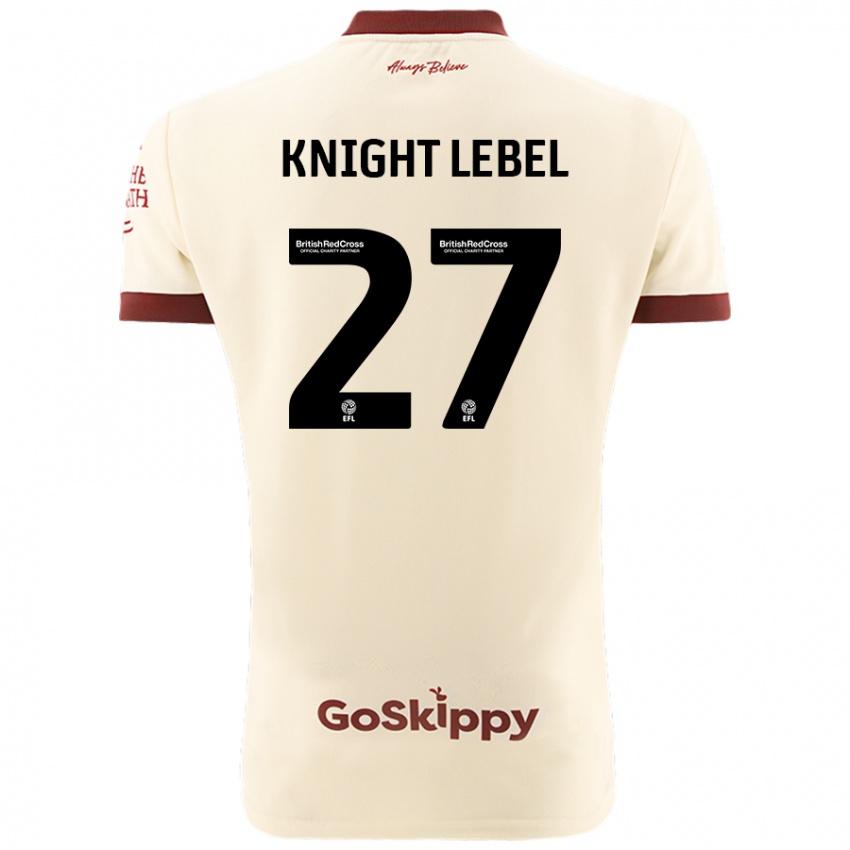 Niño Camiseta Jamie Knight-Lebel #27 Crema Blanco 2ª Equipación 2024/25 La Camisa Perú