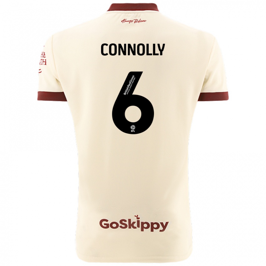 Niño Camiseta Megan Connolly #6 Crema Blanco 2ª Equipación 2024/25 La Camisa Perú