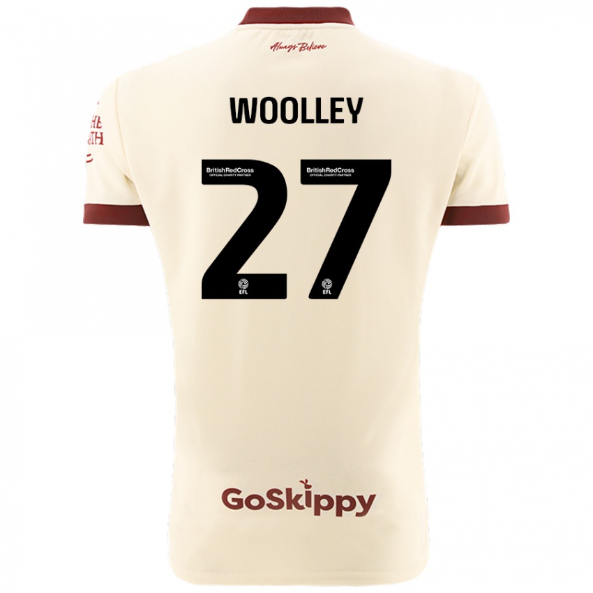 Niño Camiseta Jesse Woolley #27 Crema Blanco 2ª Equipación 2024/25 La Camisa Perú