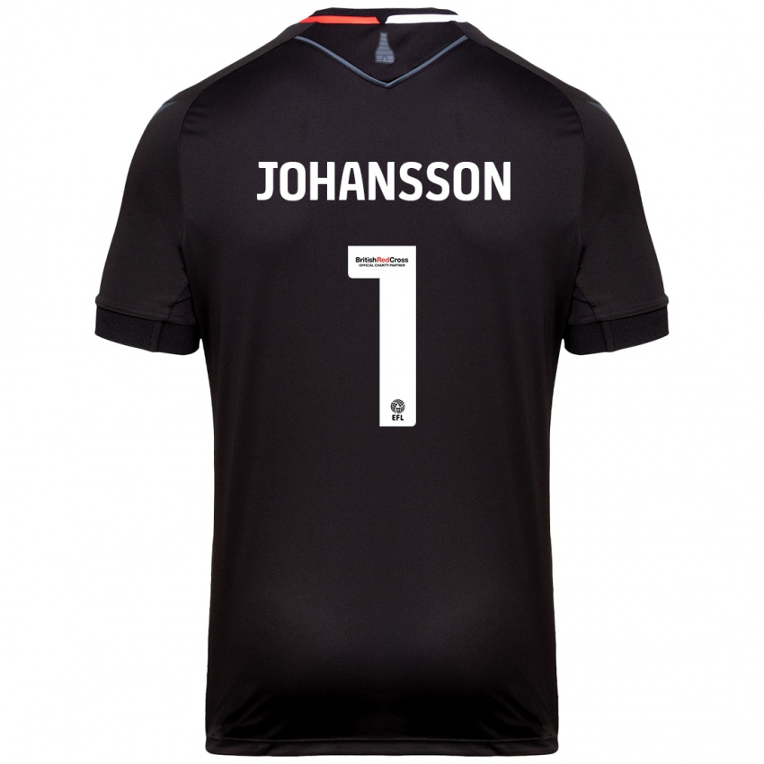 Niño Camiseta Viktor Johansson #1 Negro 2ª Equipación 2024/25 La Camisa Perú