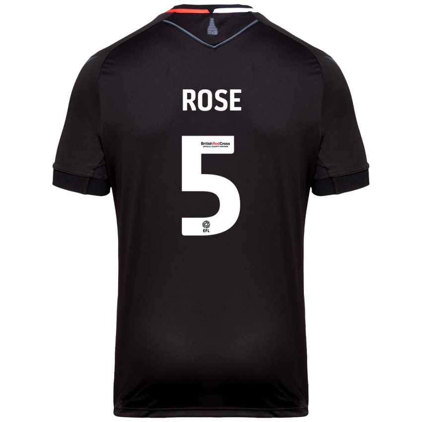 Niño Camiseta Michael Rose #5 Negro 2ª Equipación 2024/25 La Camisa Perú