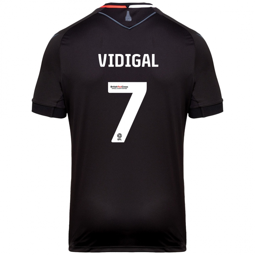 Niño Camiseta André Vidigal #7 Negro 2ª Equipación 2024/25 La Camisa Perú