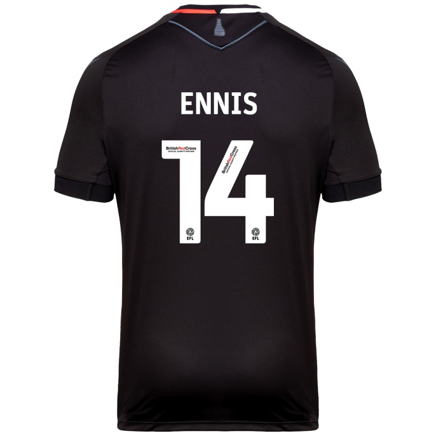 Niño Camiseta Niall Ennis #14 Negro 2ª Equipación 2024/25 La Camisa Perú