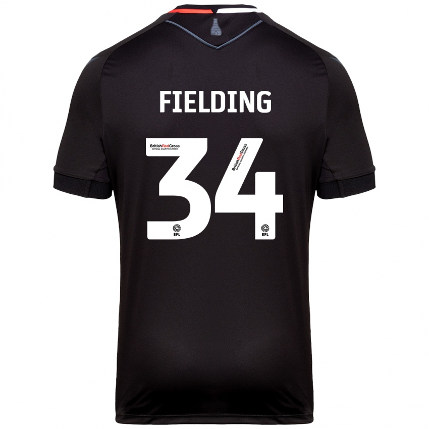 Niño Camiseta Frank Fielding #34 Negro 2ª Equipación 2024/25 La Camisa Perú