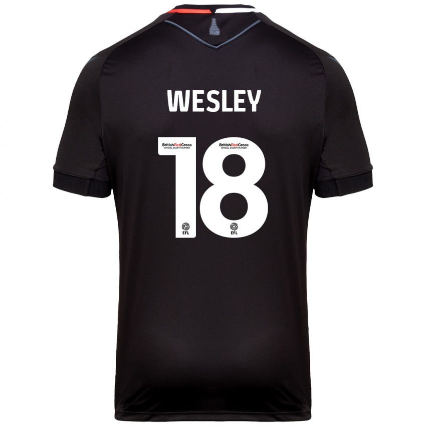 Niño Camiseta Wesley Moraes #18 Negro 2ª Equipación 2024/25 La Camisa Perú