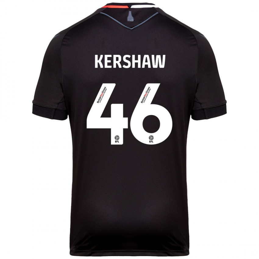 Niño Camiseta Ben Kershaw #46 Negro 2ª Equipación 2024/25 La Camisa Perú