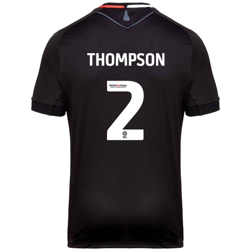 Niño Camiseta Sophie Thompson #2 Negro 2ª Equipación 2024/25 La Camisa Perú