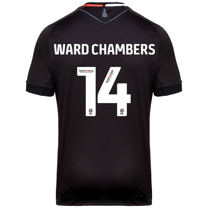 Niño Camiseta Courtnay Ward-Chambers #14 Negro 2ª Equipación 2024/25 La Camisa Perú