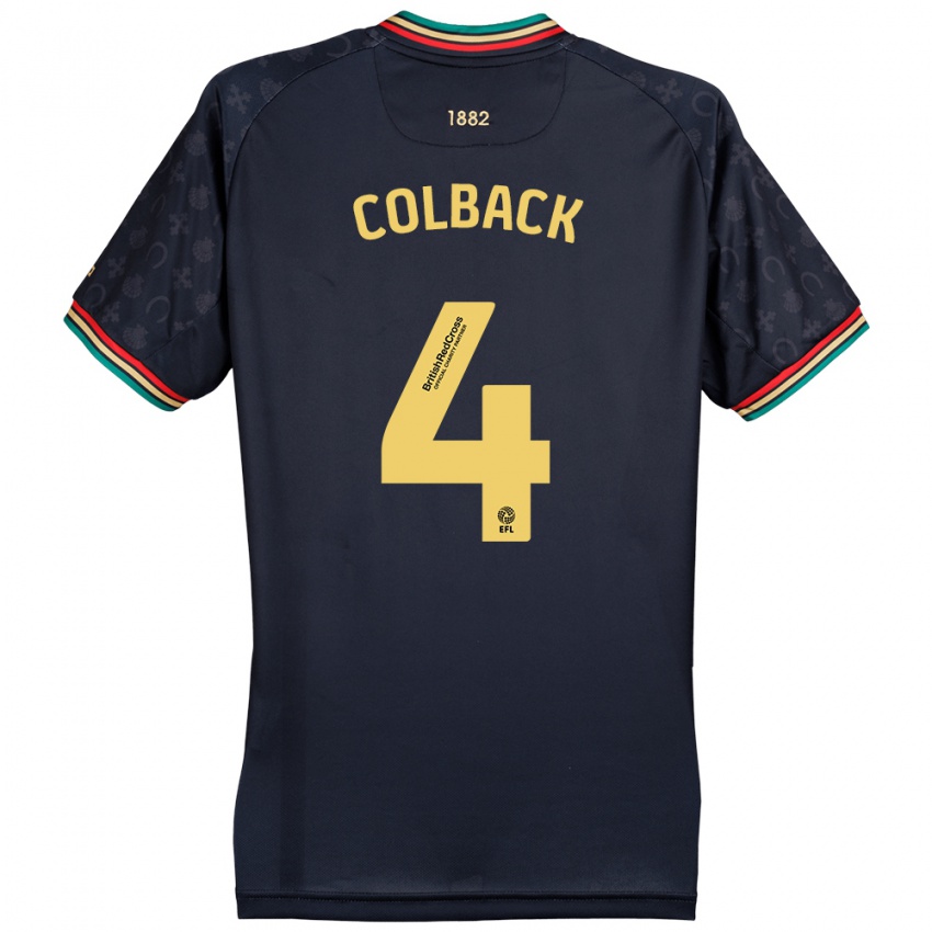 Niño Camiseta Jack Colback #4 Azul Marino Oscuro 2ª Equipación 2024/25 La Camisa Perú