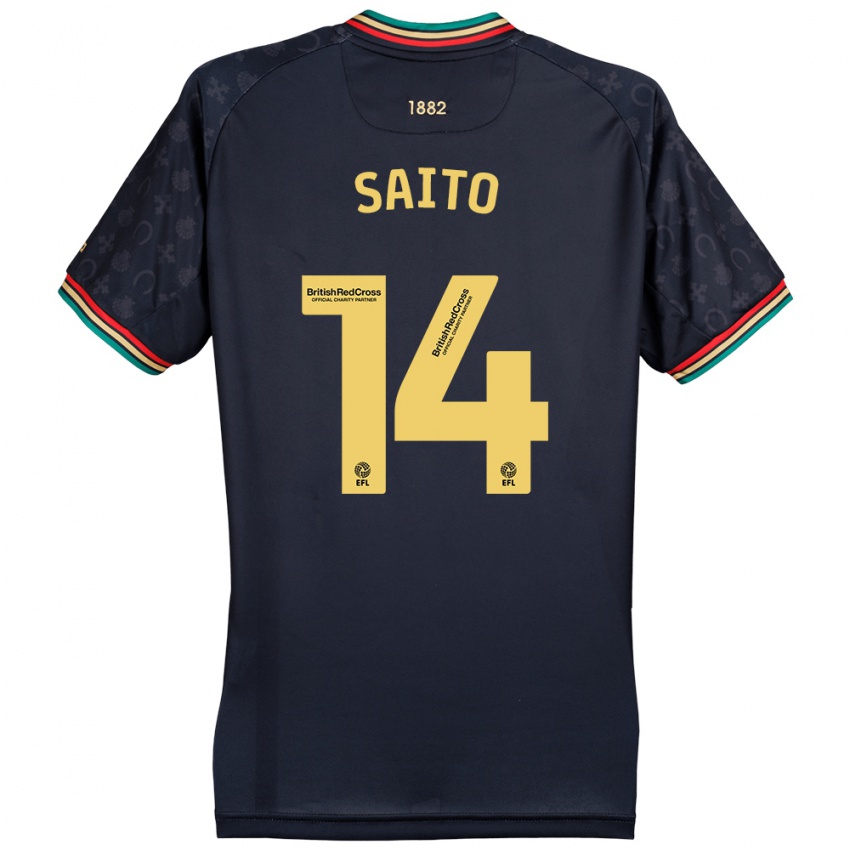 Niño Camiseta Koki Saito #14 Azul Marino Oscuro 2ª Equipación 2024/25 La Camisa Perú