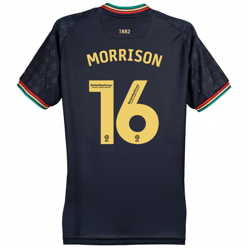 Niño Camiseta Liam Morrison #16 Azul Marino Oscuro 2ª Equipación 2024/25 La Camisa Perú