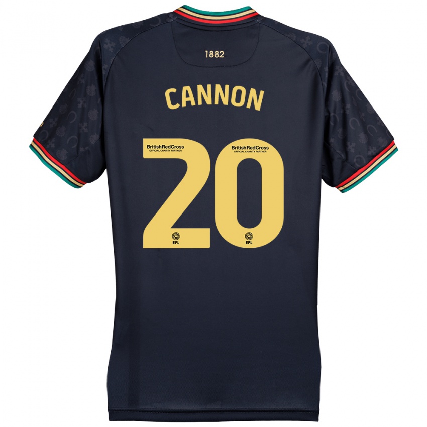 Niño Camiseta Reggie Cannon #20 Azul Marino Oscuro 2ª Equipación 2024/25 La Camisa Perú