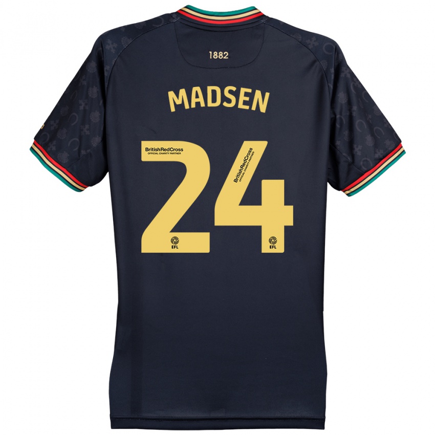 Niño Camiseta Nicolas Madsen #24 Azul Marino Oscuro 2ª Equipación 2024/25 La Camisa Perú