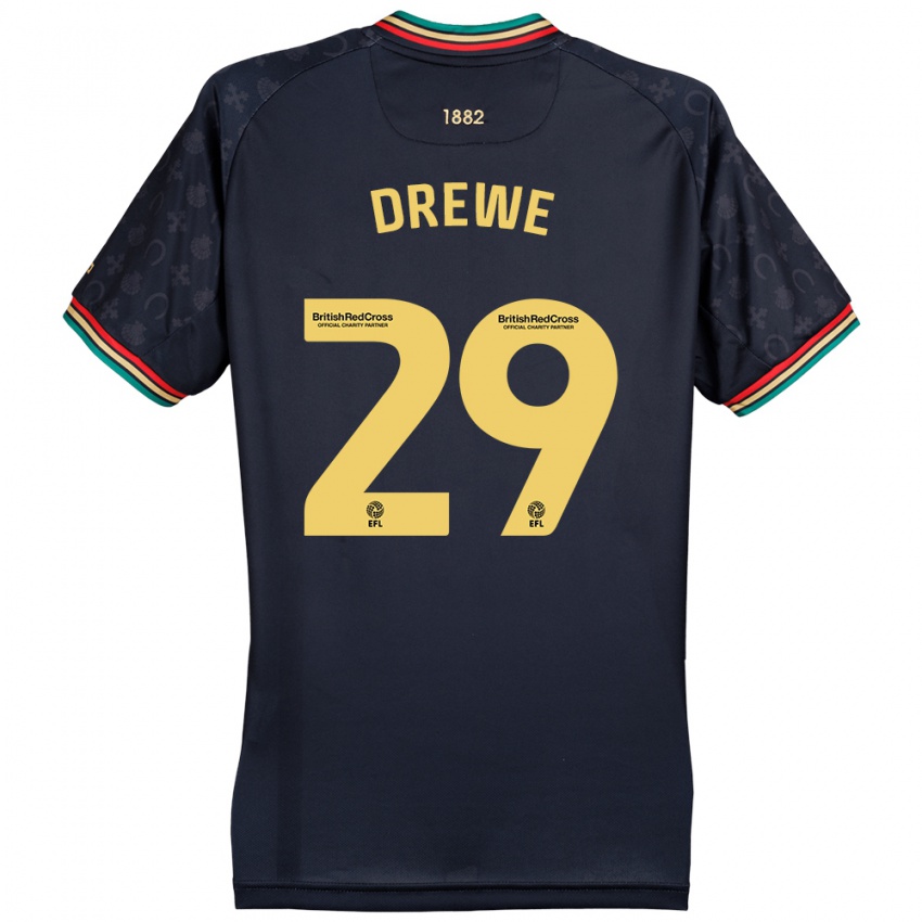 Niño Camiseta Aaron Drewe #29 Azul Marino Oscuro 2ª Equipación 2024/25 La Camisa Perú