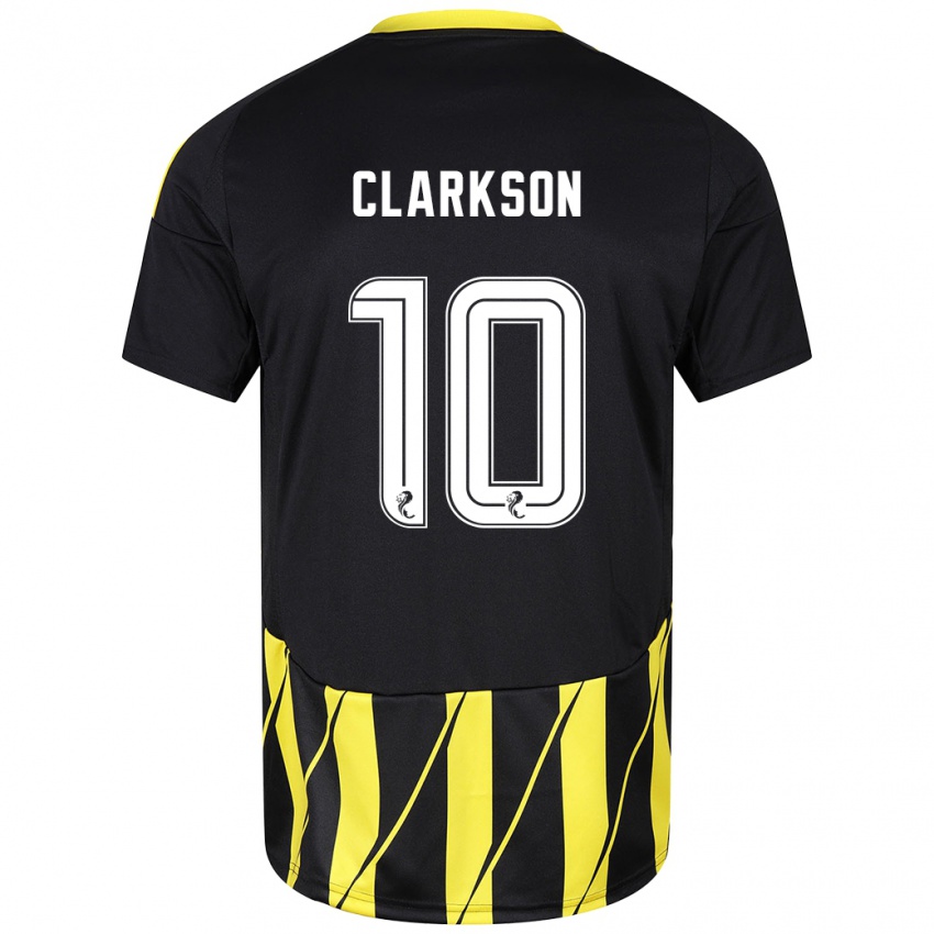 Niño Camiseta Leighton Clarkson #10 Negro Amarillo 2ª Equipación 2024/25 La Camisa Perú