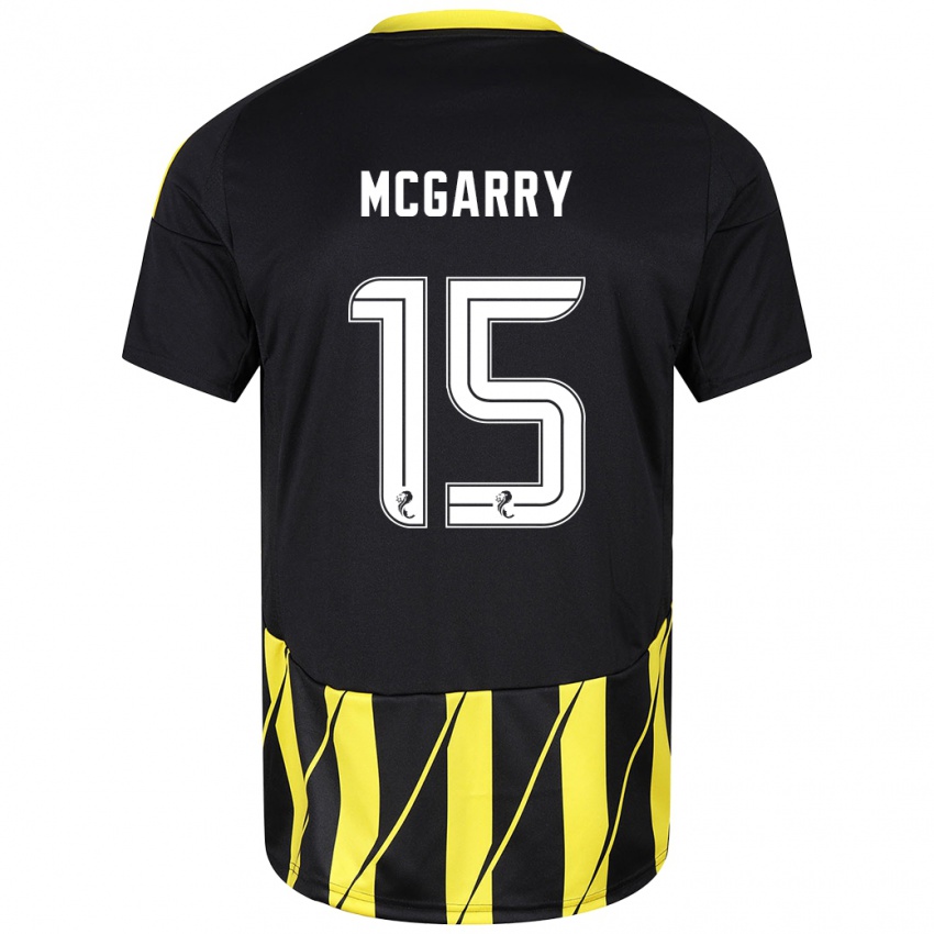 Niño Camiseta James Mcgarry #15 Negro Amarillo 2ª Equipación 2024/25 La Camisa Perú