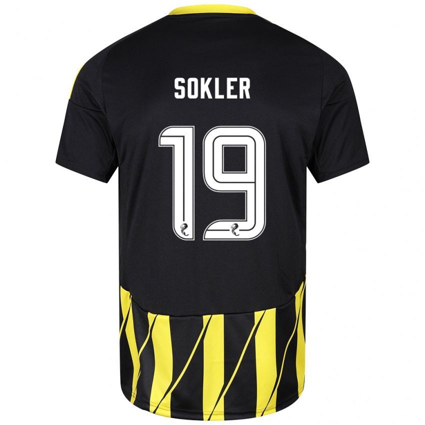 Niño Camiseta Ester Sokler #19 Negro Amarillo 2ª Equipación 2024/25 La Camisa Perú