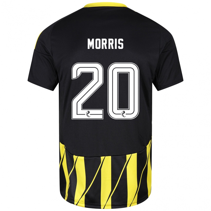 Niño Camiseta Shayden Morris #20 Negro Amarillo 2ª Equipación 2024/25 La Camisa Perú