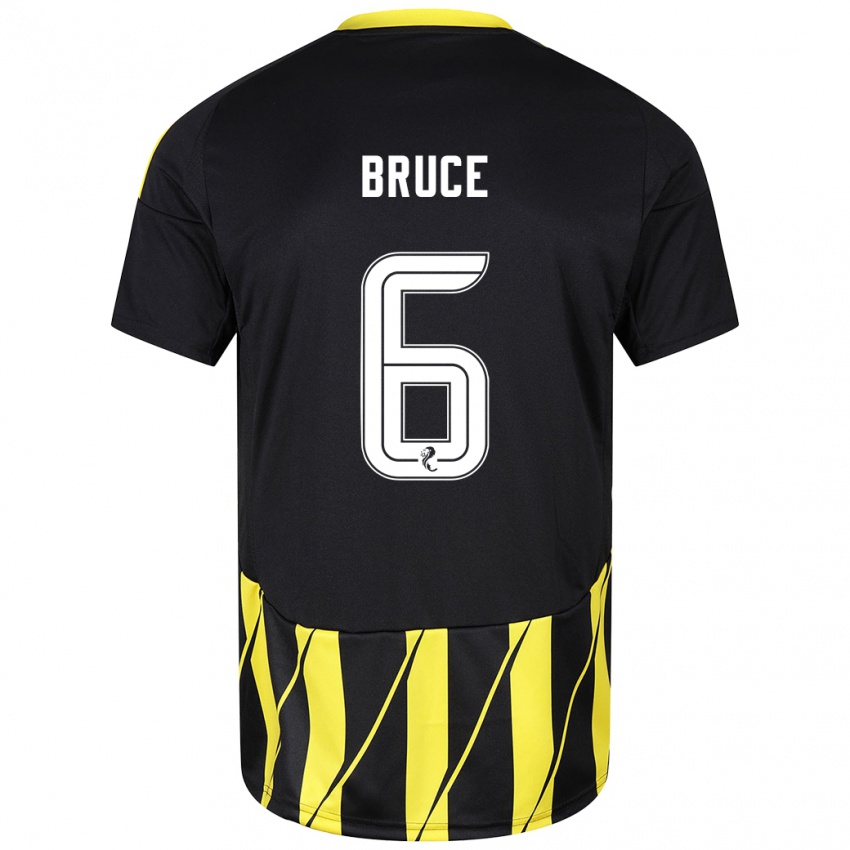 Niño Camiseta Natasha Bruce #6 Negro Amarillo 2ª Equipación 2024/25 La Camisa Perú