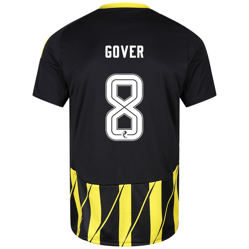 Niño Camiseta Chloe Gover #8 Negro Amarillo 2ª Equipación 2024/25 La Camisa Perú