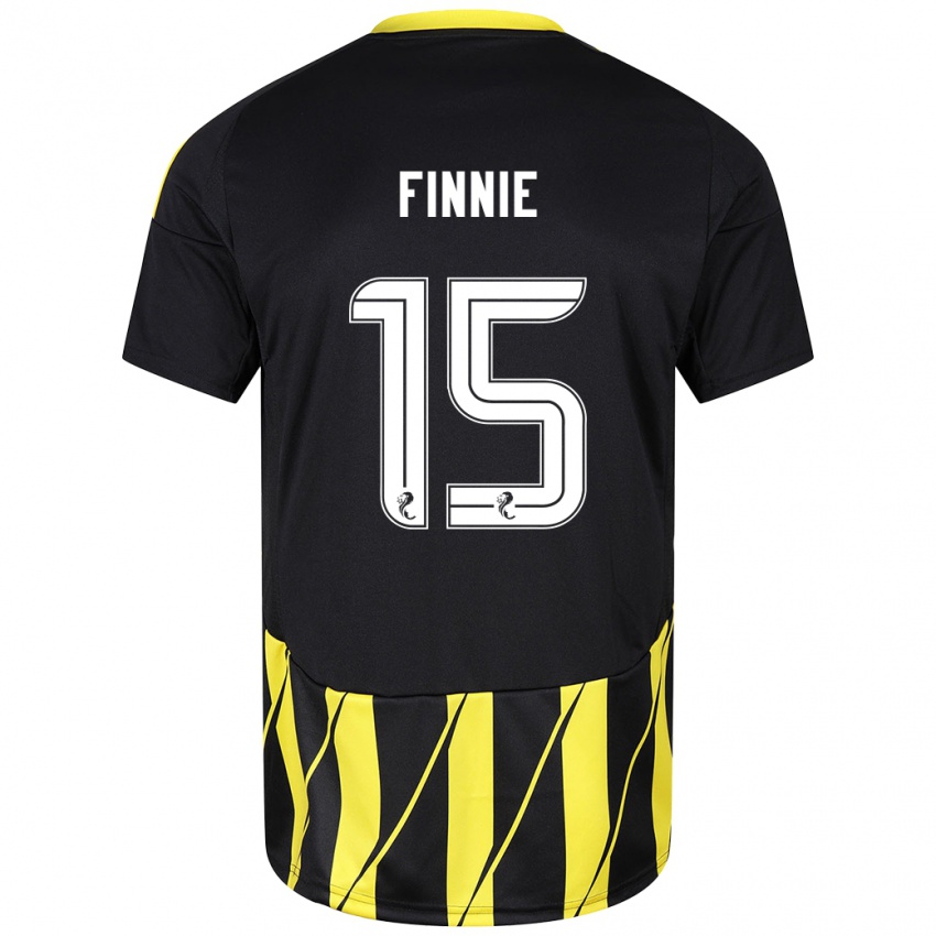 Niño Camiseta Maddison Finnie #15 Negro Amarillo 2ª Equipación 2024/25 La Camisa Perú