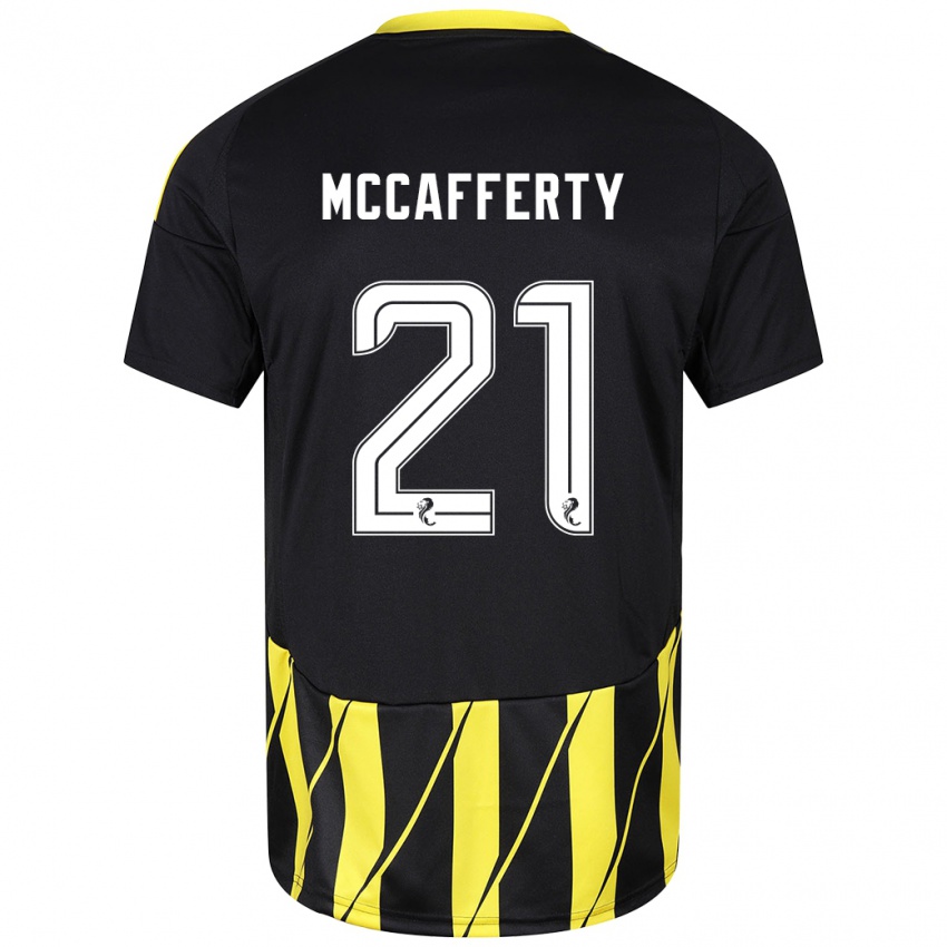 Niño Camiseta Eirinn Mccafferty #21 Negro Amarillo 2ª Equipación 2024/25 La Camisa Perú