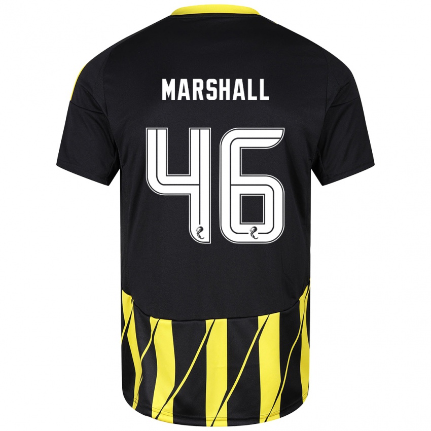 Niño Camiseta Findlay Marshall #46 Negro Amarillo 2ª Equipación 2024/25 La Camisa Perú