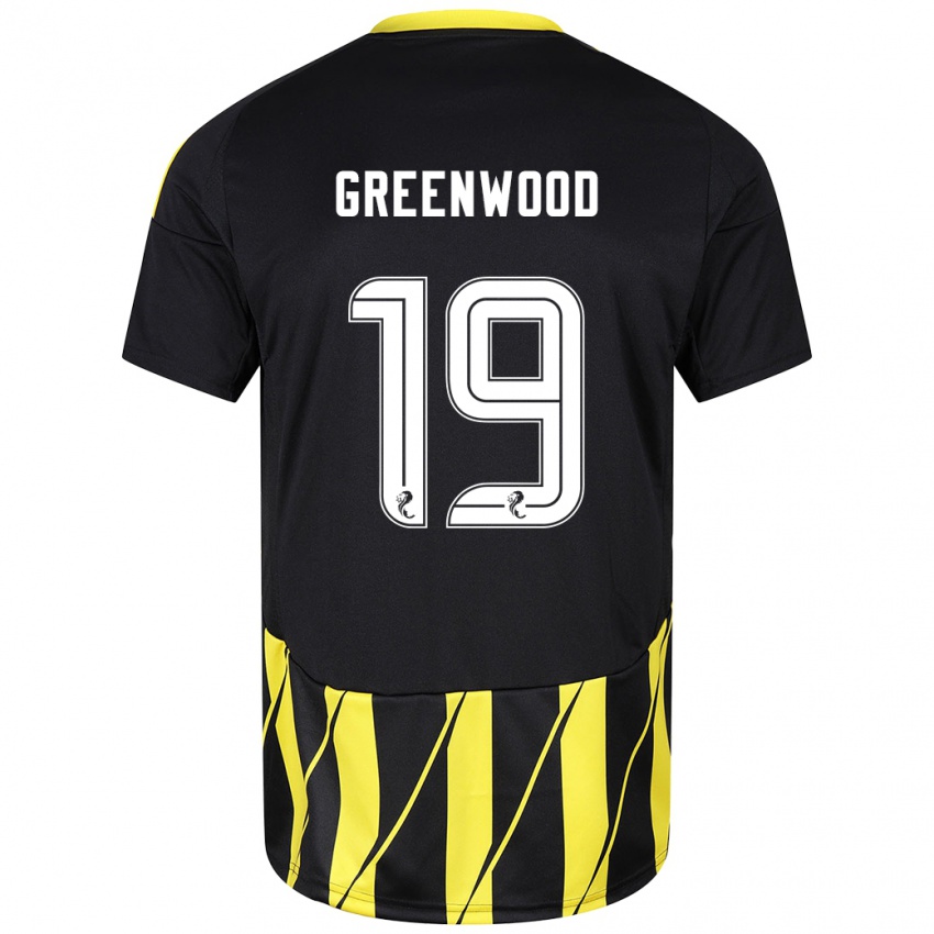 Niño Camiseta Brodie Greenwood #19 Negro Amarillo 2ª Equipación 2024/25 La Camisa Perú