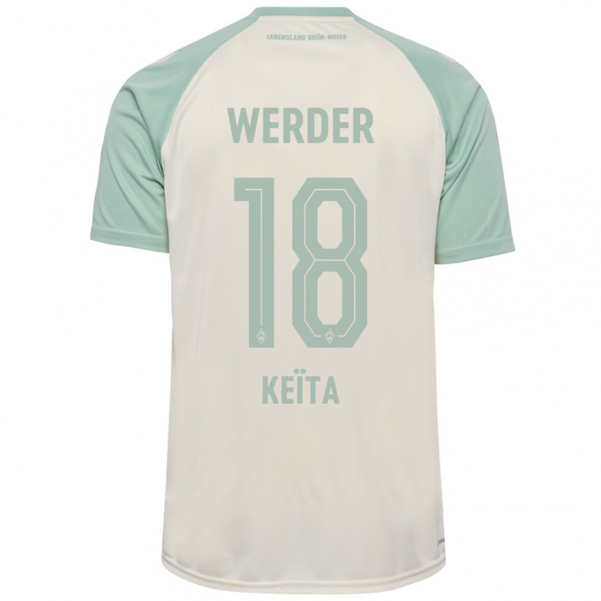 Niño Camiseta Naby Keïta #18 Blanquecino Verde Claro 2ª Equipación 2024/25 La Camisa Perú