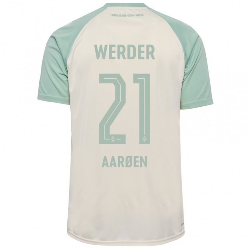 Niño Camiseta Isak Hansen-Aaröen #21 Blanquecino Verde Claro 2ª Equipación 2024/25 La Camisa Perú