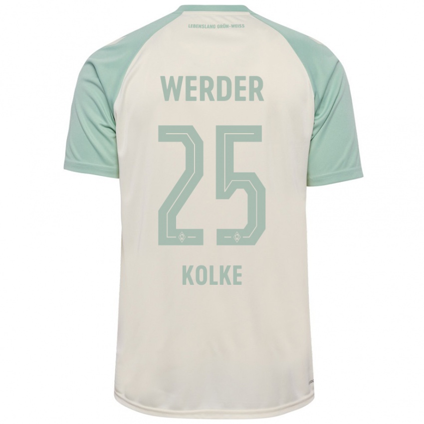 Niño Camiseta Markus Kolke #25 Blanquecino Verde Claro 2ª Equipación 2024/25 La Camisa Perú