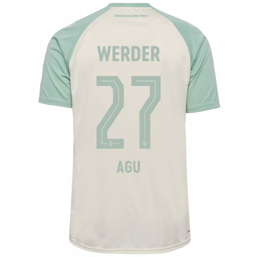 Niño Camiseta Felix Agu #27 Blanquecino Verde Claro 2ª Equipación 2024/25 La Camisa Perú