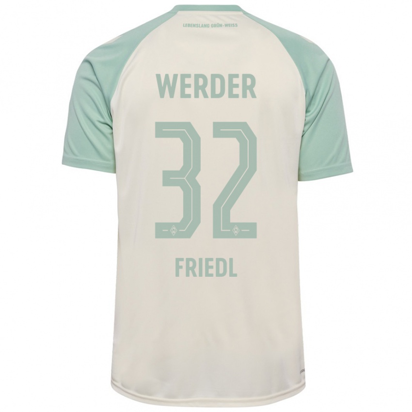 Niño Camiseta Marco Friedl #32 Blanquecino Verde Claro 2ª Equipación 2024/25 La Camisa Perú