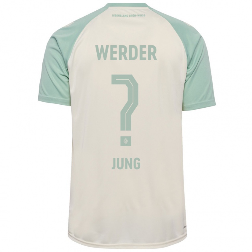 Niño Camiseta Hugo Jung #0 Blanquecino Verde Claro 2ª Equipación 2024/25 La Camisa Perú