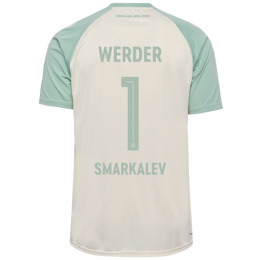 Niño Camiseta Stefan Smarkalev #1 Blanquecino Verde Claro 2ª Equipación 2024/25 La Camisa Perú