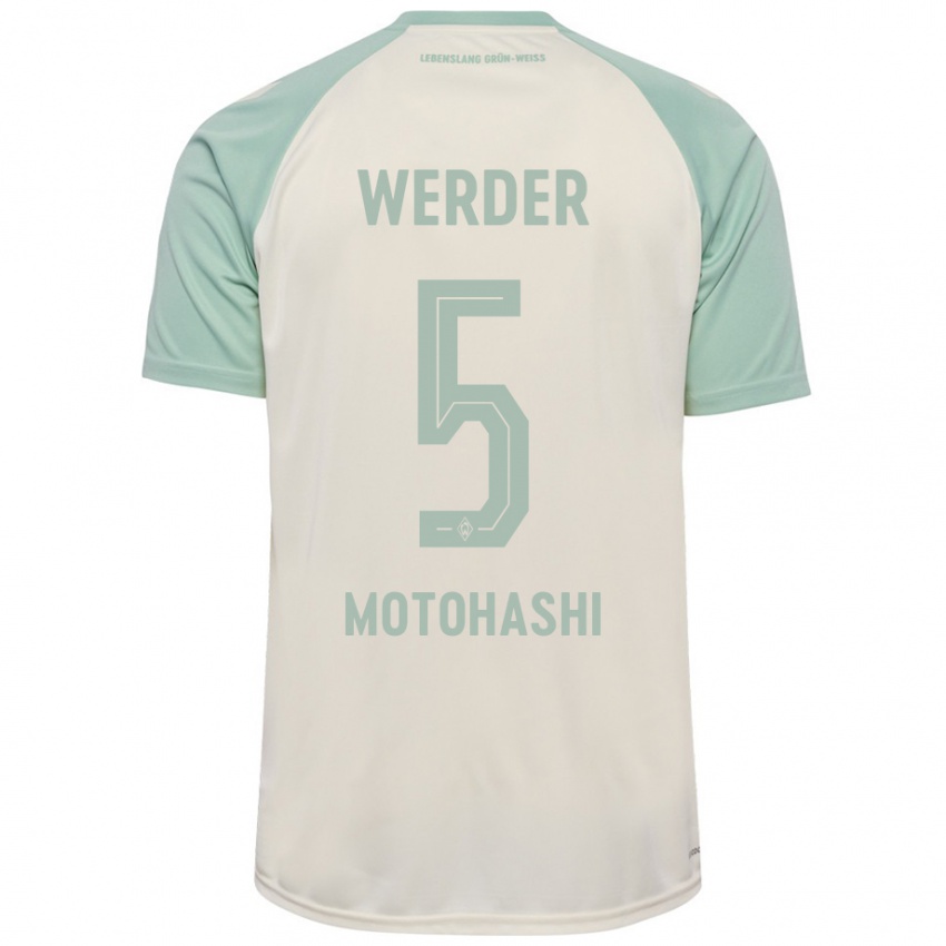 Niño Camiseta Yuzuki Motohashi #5 Blanquecino Verde Claro 2ª Equipación 2024/25 La Camisa Perú