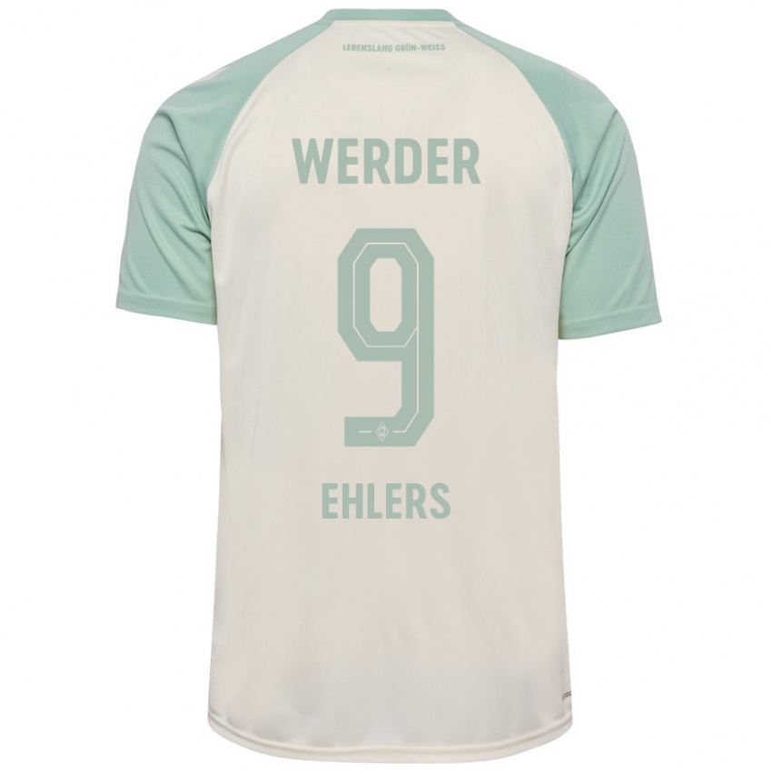 Niño Camiseta Jannic Ehlers #9 Blanquecino Verde Claro 2ª Equipación 2024/25 La Camisa Perú