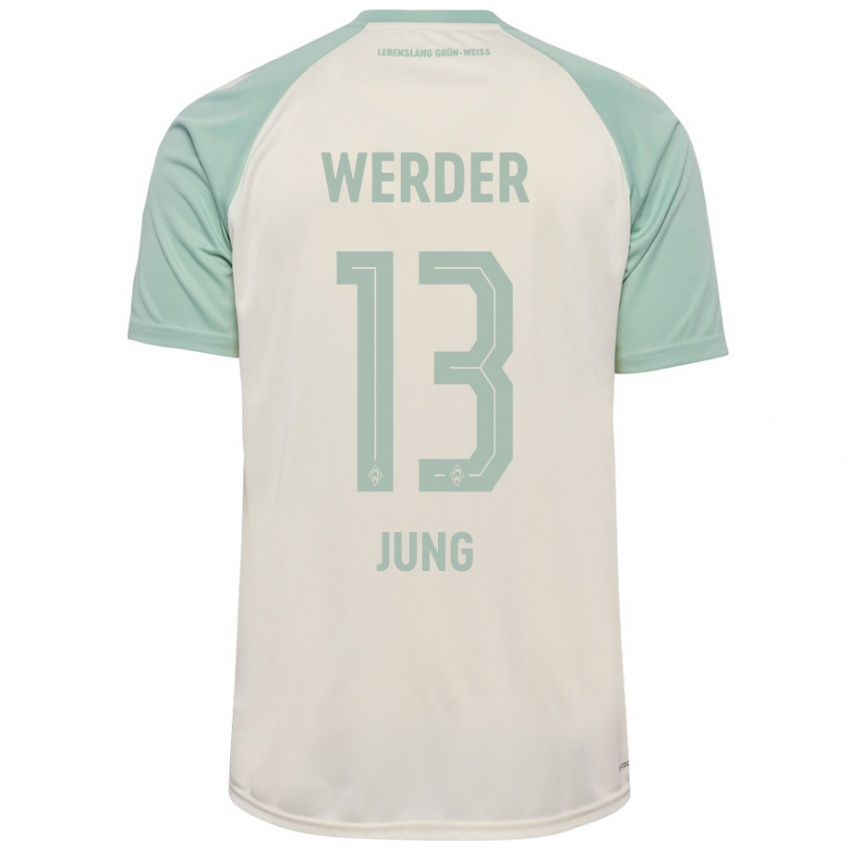 Niño Camiseta Seong-Hyeon Jung #13 Blanquecino Verde Claro 2ª Equipación 2024/25 La Camisa Perú