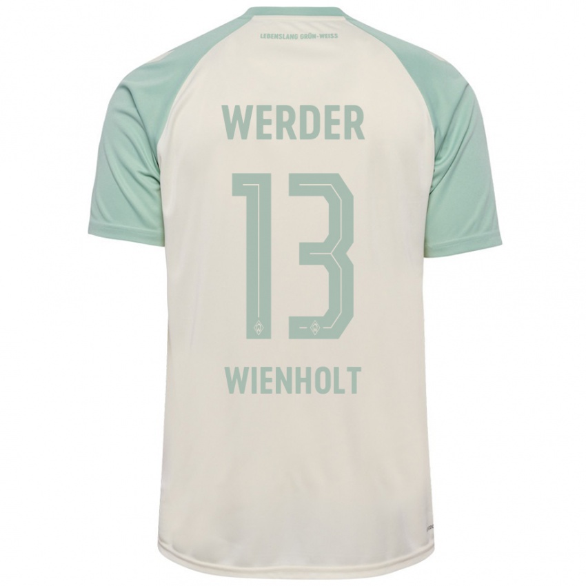 Niño Camiseta Paul Wienholt #13 Blanquecino Verde Claro 2ª Equipación 2024/25 La Camisa Perú