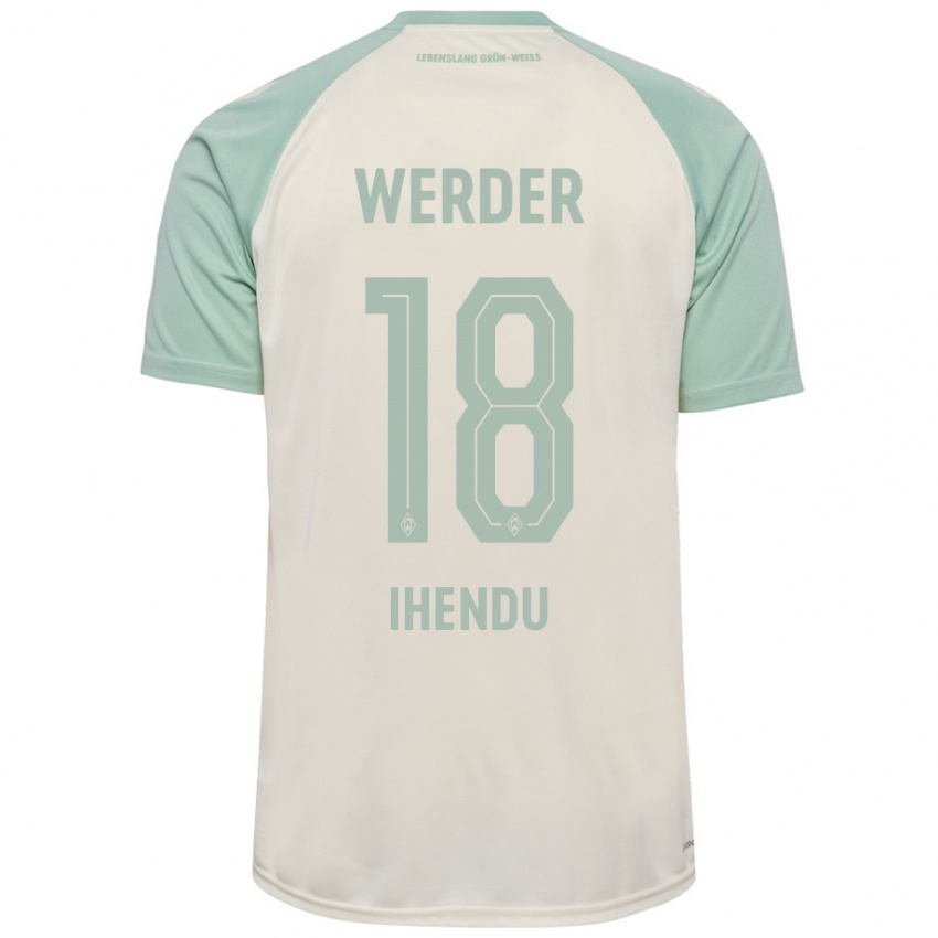 Niño Camiseta Daniel Ihendu #18 Blanquecino Verde Claro 2ª Equipación 2024/25 La Camisa Perú