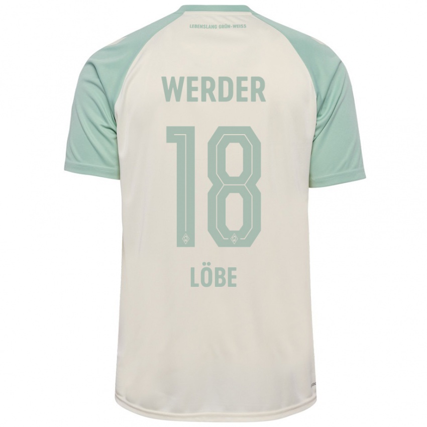 Niño Camiseta Jasper Löbe #18 Blanquecino Verde Claro 2ª Equipación 2024/25 La Camisa Perú