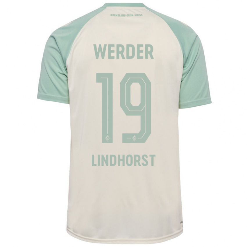 Niño Camiseta Jerrit Lindhorst #19 Blanquecino Verde Claro 2ª Equipación 2024/25 La Camisa Perú