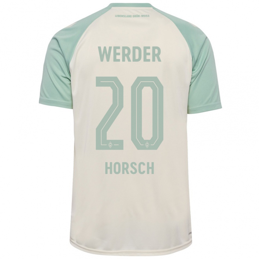 Niño Camiseta Jonas Horsch #20 Blanquecino Verde Claro 2ª Equipación 2024/25 La Camisa Perú