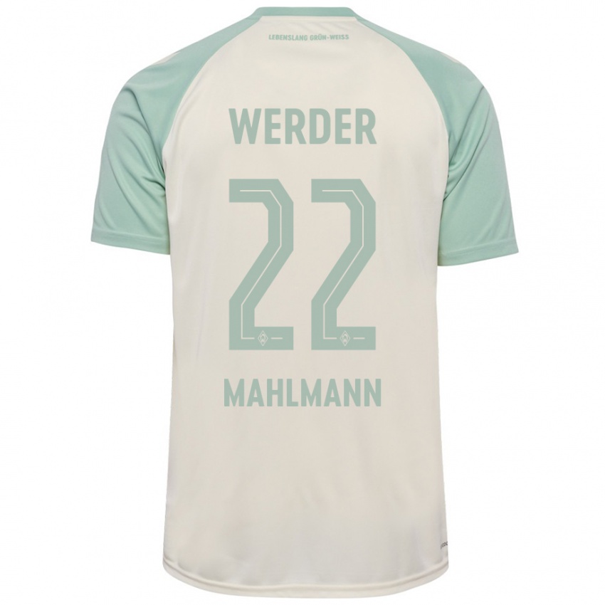 Niño Camiseta Justus Mahlmann #22 Blanquecino Verde Claro 2ª Equipación 2024/25 La Camisa Perú