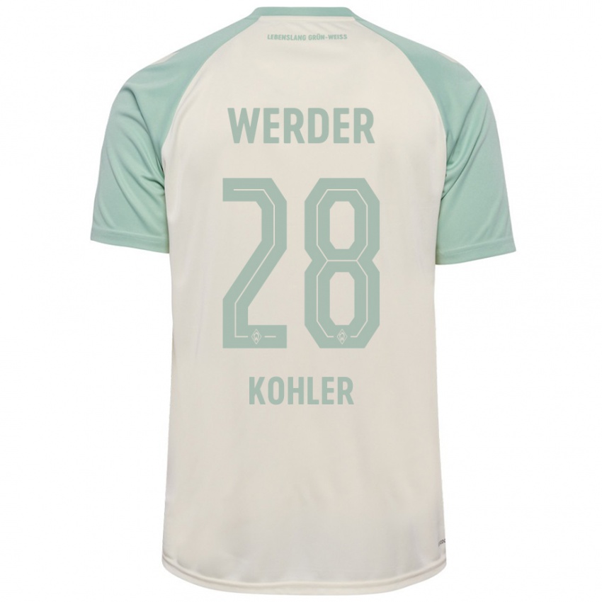 Niño Camiseta Ethan Kohler #28 Blanquecino Verde Claro 2ª Equipación 2024/25 La Camisa Perú