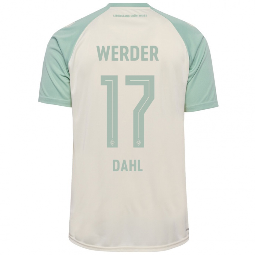 Niño Camiseta Amira Dahl #17 Blanquecino Verde Claro 2ª Equipación 2024/25 La Camisa Perú