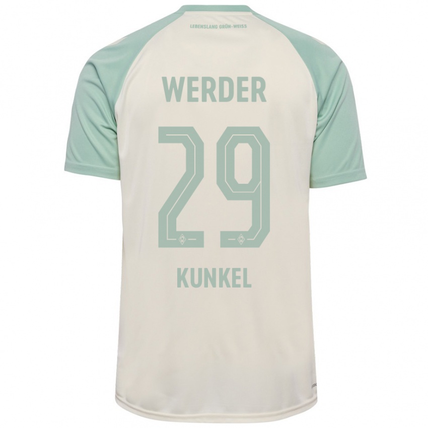 Niño Camiseta Melina Kunkel #29 Blanquecino Verde Claro 2ª Equipación 2024/25 La Camisa Perú