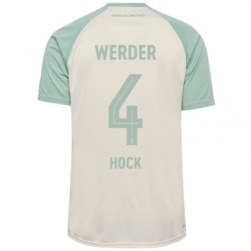 Niño Camiseta Alexander Höck #4 Blanquecino Verde Claro 2ª Equipación 2024/25 La Camisa Perú